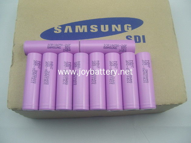 Samsung 18650 26F 2600mAh Li-ion Samsung 18650 2600mAh Lithium Cell Samsung 18650