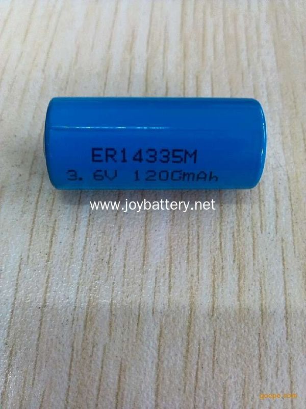 ER14335 battery 3.6V 2/3AA Lithium Thionyl Chloride Battery ER14335M 1200mah