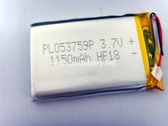 High Capacity 503759 1150mAh Polymer Battery, 3.7V Li-Polymer Battery for Smart Phone, GPS