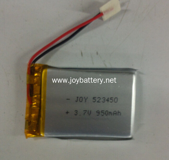 3.7V 950mAh 523450 Lithium Polymer Battery For Automotive Tracking Device