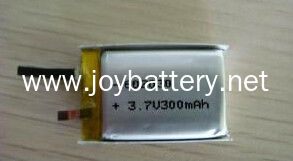 High quality 3.7v 300mah 602030 rechargeable battery For fan/LED ect with pcb and wire