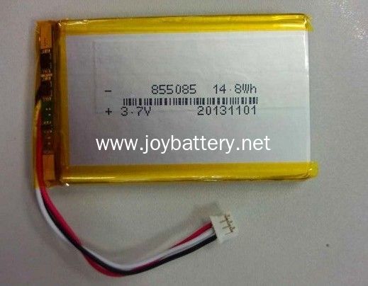3.7V 855085 4100mah li-polymer battery with high capacity and best price from factory