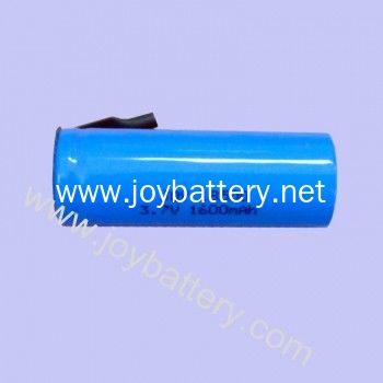3.7V 1600mAh 18500 battery with welded tabs