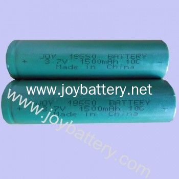 3.7V 1500mAh 18650 10C li ion battery