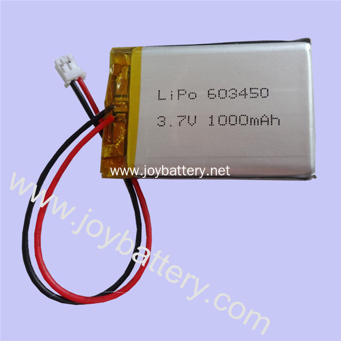 603450 3.7V 1000mAh lip For Digital Products, Camera, MP3, MP4, MP5, DVD, Booth headphones
