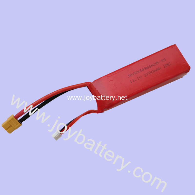 OEM 853496 RC battery 11.1V 2700mAh 25C XT60 for rc car Airplane Helicopter Car Boat Model