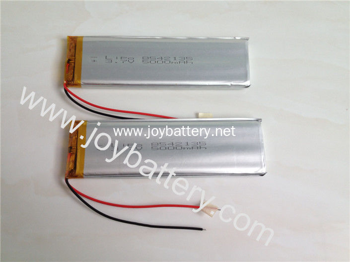 8542135 3.7V 5000mAh rechargeable lipo battery Flashligh/emergency light/portable DVD