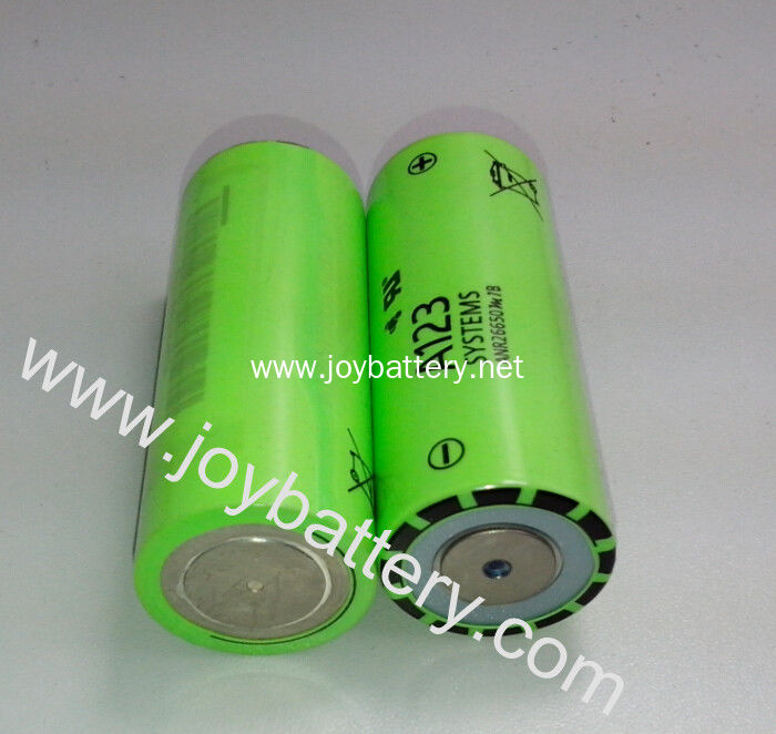 A123 LiFePO4 Battery Replacement 26650 3.3V 2500mAh 30C discharge rate，A123 ANR26650M1B