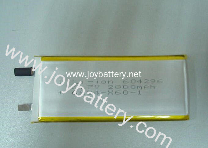 604296 3.7V 2800mAh lithium polymer battery cell,604296 li ion battery pack 3.7V 2800mAh
