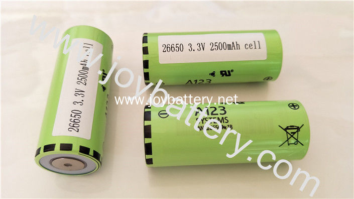A123 battery 26650 Battery Cell ANR26650M1B 2500mAh a123 anr26650m1a battery cell 26650