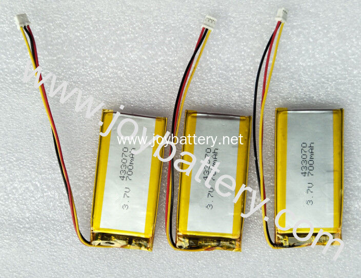 433070 3.7V 700mAh lipo battery,700mah 3.7v li-ion polymer battery small lithium polymer battery