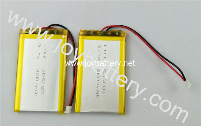 Rechargeable 605080 li-ion battery 3.7v 3000mah for cellular phone,3.7v 3000mah battery 605080