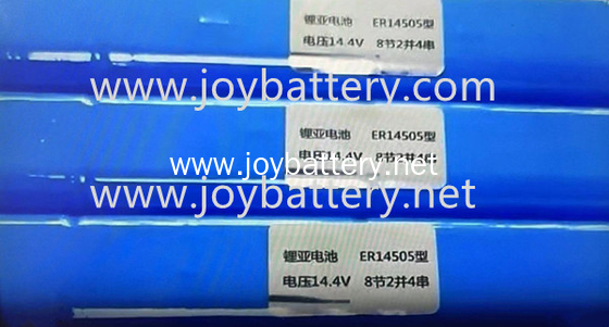 14.4V 4ER14505-2 5400mAh ER14505-4S2P eight sections four series two parallel non-rechargeable lithium battery with plug